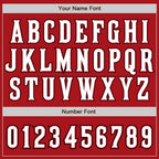 Custom Red White-Black Two-Button Unisex Softball Jersey photo 5