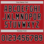 Custom Red Black-White Two-Button Unisex Softball Jersey photo 5