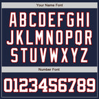 Custom Navy White-Red Two-Button Unisex Softball Jersey photo 5