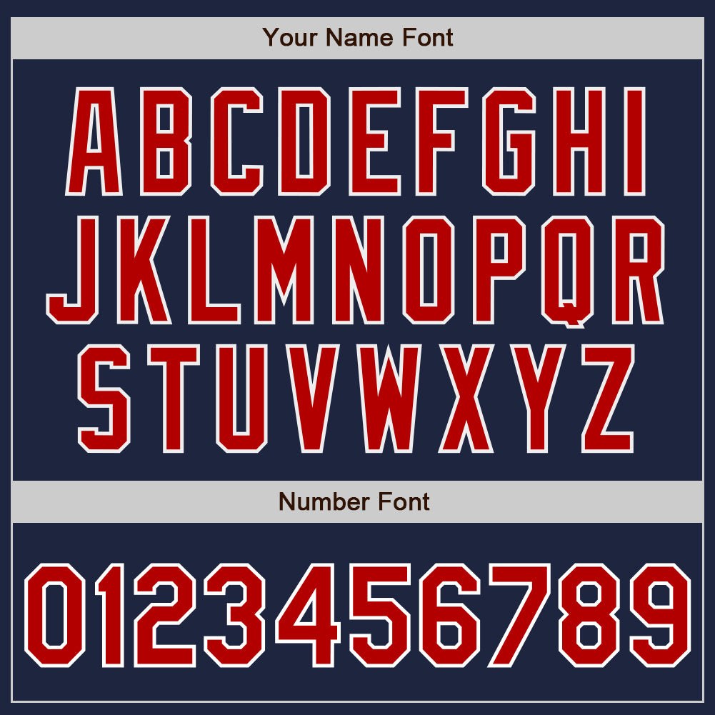 Custom Navy Red-White Two-Button Unisex Softball Jersey photo 5