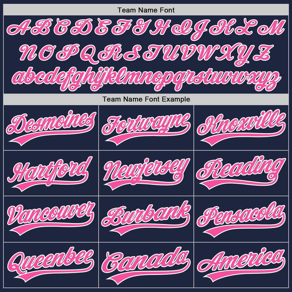 Custom Navy Pink-White Two-Button Unisex Softball Jersey photo 3