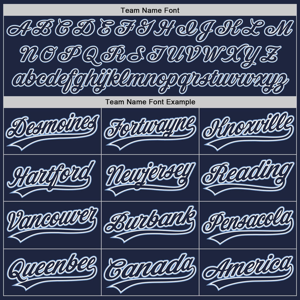 Custom Navy Navy-Light Blue Two-Button Unisex Softball Jersey photo 4