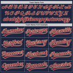 Custom Navy City Cream-Crimson Two-Button Unisex Softball Jersey photo 5