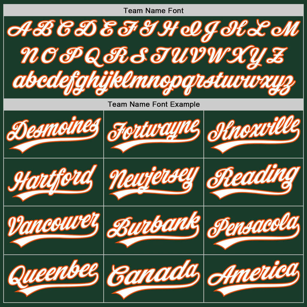 Custom Green White-Orange Two-Button Unisex Softball Jersey photo 4
