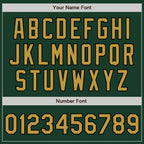 Custom Green Old Gold-Black Two-Button Unisex Softball Jersey photo 5