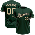 Custom Green City Cream-Black Two-Button Unisex Softball Jersey photo 1