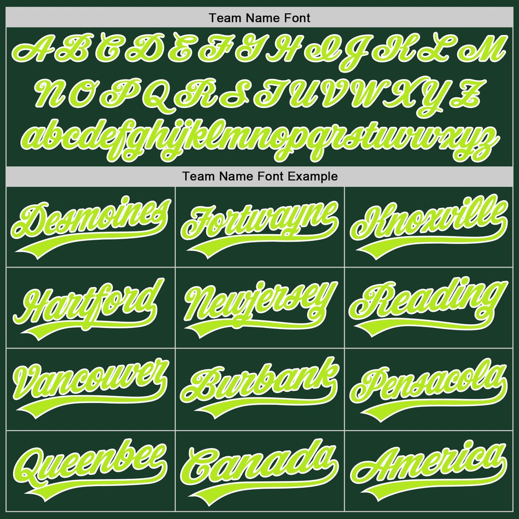 Custom Green Neon Green-White Two-Button Unisex Softball Jersey photo 4