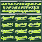 Custom Green Neon Green-White Two-Button Unisex Softball Jersey photo 4