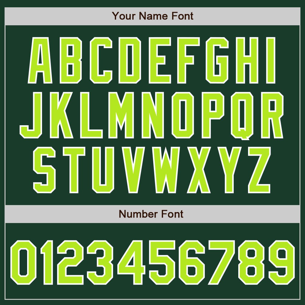 Custom Green Neon Green-White Two-Button Unisex Softball Jersey photo 5