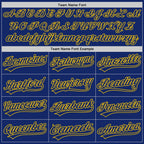 Custom Royal Yellow Two-Button Unisex Softball Jersey photo 3