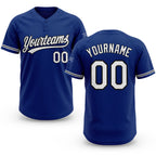 Custom Royal White-Black Two-Button Unisex Softball Jersey