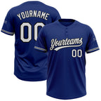 Custom Royal White-Black Two-Button Unisex Softball Jersey photo 1