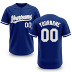 Custom Royal White-Gray Two-Button Unisex Softball Jersey