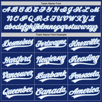 Custom Royal White-Light Blue Two-Button Unisex Softball Jersey photo 3