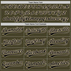 Custom Olive Black-City Cream Salute To Service Two-Button Unisex Softball Jersey photo 4