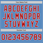 Custom Powder Blue Red-White Two-Button Unisex Softball Jersey photo 5