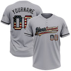 Custom Gray Vintage USA Flag-Black Two-Button Unisex Softball Jersey photo 1