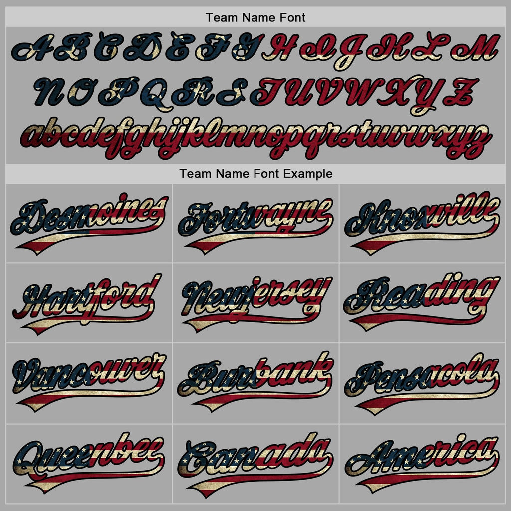 Custom Gray Vintage USA Flag-Black Two-Button Unisex Softball Jersey photo 4