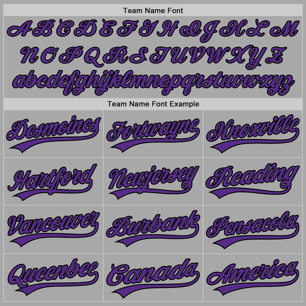 Custom Gray Purple-Black Two-Button Unisex Softball Jersey photo 3