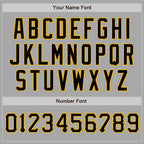 Custom Gray Black-Gold Two-Button Unisex Softball Jersey photo 4
