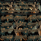 Custom Black Old Gold 3D Pattern Tiger And Peacock Two-Button Unisex Softball Jersey photo 4