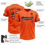 Custom Orange Vintage USA Flag-Black Two-Button Unisex Softball Jersey photo 3