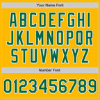Custom Gold Kelly Green-White Two-Button Unisex Softball Jersey photo 4