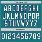 Custom Teal White-Navy Two-Button Unisex Softball Jersey photo 5
