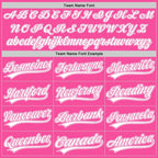 Custom Pink White Two-Button Unisex Softball Jersey photo 4