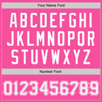 Custom Pink White Two-Button Unisex Softball Jersey photo 5