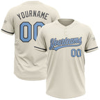 Custom Cream Light Blue-Steel Gray Two-Button Unisex Softball Jersey photo 1