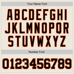 Custom Cream Black-Orange Two-Button Unisex Softball Jersey photo 4
