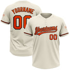 Custom Cream Orange-Black Two-Button Unisex Softball Jersey photo 1