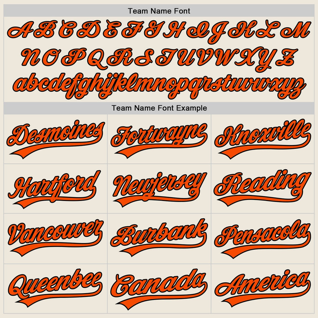 Custom Cream Orange-Black Two-Button Unisex Softball Jersey photo 3