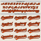 Custom Cream Orange-Black Two-Button Unisex Softball Jersey photo 3