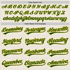 Custom Cream Green-Yellow Two-Button Unisex Softball Jersey photo 4