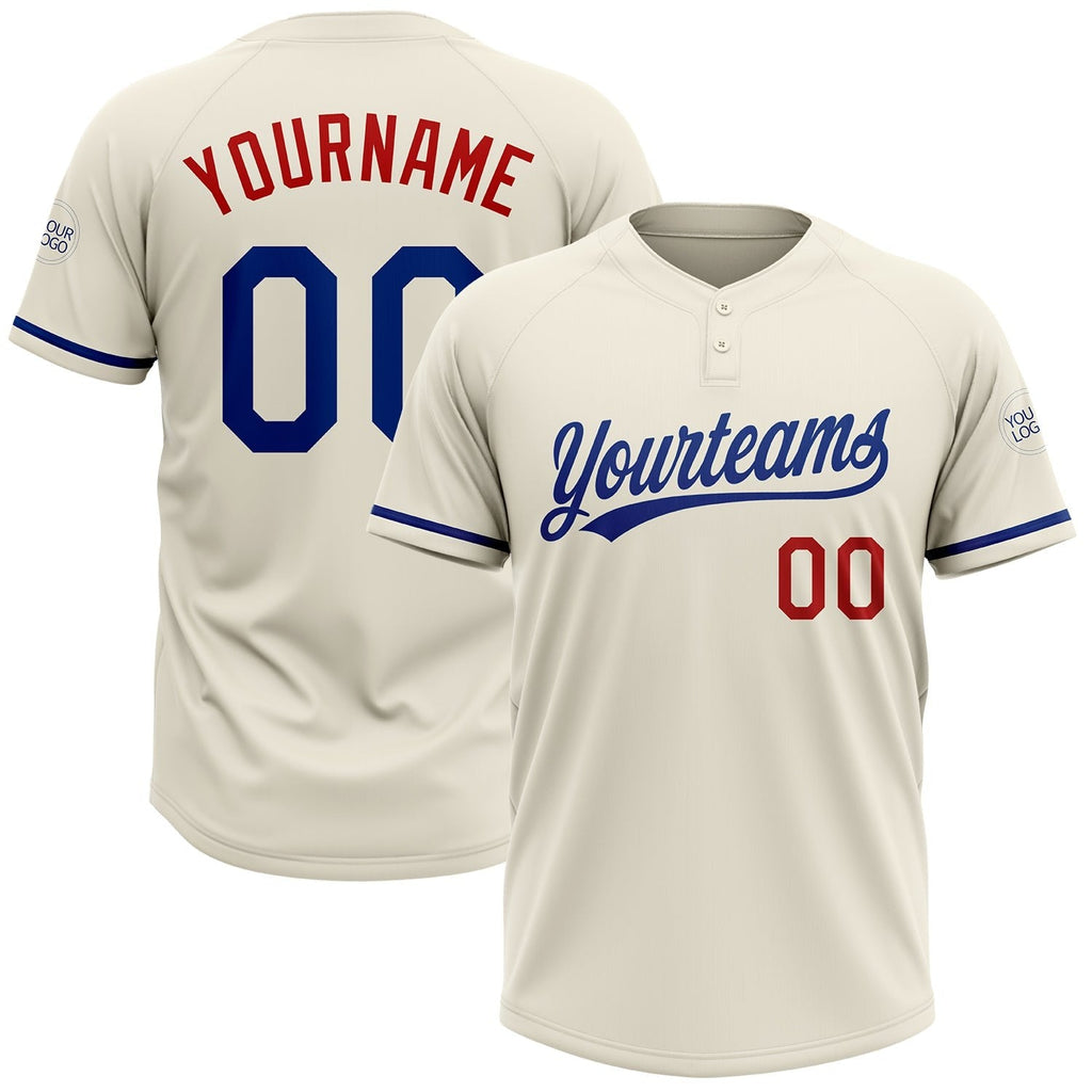 build red cream softball royal jersey two button softball0652