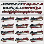 Custom White Vintage USA Flag-Black Two-Button Unisex Softball Jersey photo 3