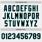 Custom White Black-Teal Two-Button Unisex Softball Jersey photo 5