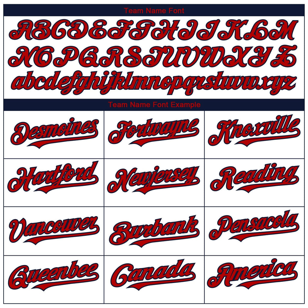 Custom White Red-Navy 3D American Flag Fashion Two-Button Unisex Softball Jersey photo 4