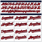 Custom White Red-Navy 3D American Flag Fashion Two-Button Unisex Softball Jersey photo 4