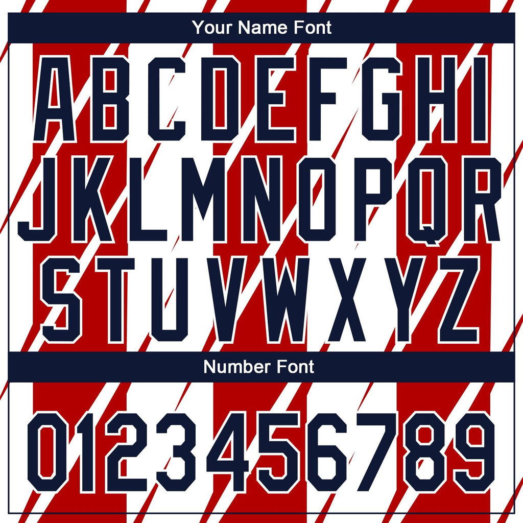 Custom Red Navy-White 3D American Flag Fashion Two-Button Unisex Softball Jersey photo 5