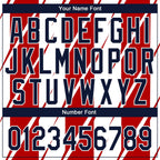 Custom Red Navy-White 3D American Flag Fashion Two-Button Unisex Softball Jersey photo 5