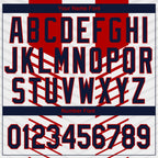 Custom White Navy-Red 3D American Flag Fashion Two-Button Unisex Softball Jersey photo 5