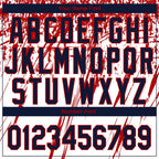 Custom White Navy-Red 3D American Flag Scratch Brush Stroke Star Raglan Sleeves Two-Button Unisex Softball Jersey photo 5