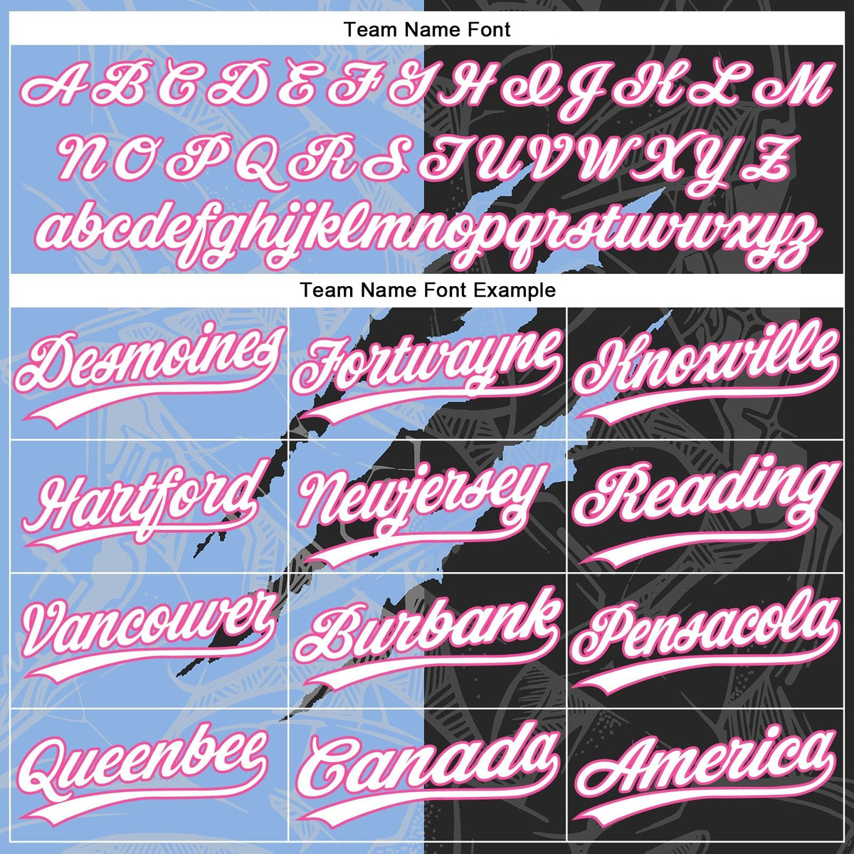 Custom Graffiti Pattern Black Light Blue-Pink 3D Two-Button Unisex Softball Jersey photo 3