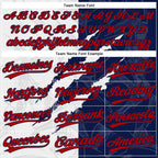 Custom Graffiti Pattern Red-Navy 3D Two-Button Unisex Softball Jersey photo 4