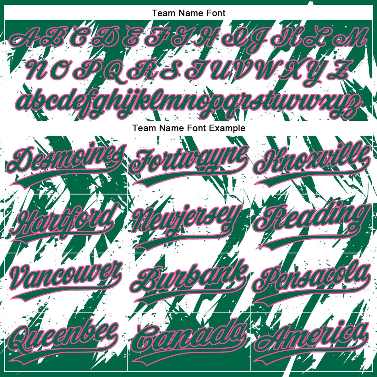 Custom Kelly Green Pink-White 3D Pattern Abstract Sharp Shape Two-Button Unisex Softball Jersey photo 4