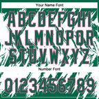 Custom Kelly Green Pink-White 3D Pattern Abstract Sharp Shape Two-Button Unisex Softball Jersey photo 5