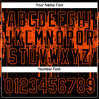 Custom Black Orange 3D Pattern Dripping Splatter Art Two-Button Unisex Softball Jersey photo 4